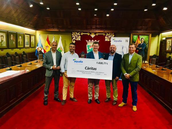 Aqualia colabora con la casa de acogida de Cáritas en el municipio tinerfeño de Puerto de la Cruz